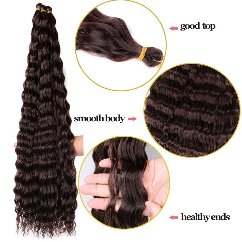 Deep Wave Curly Crochet Braiding Hair for Women