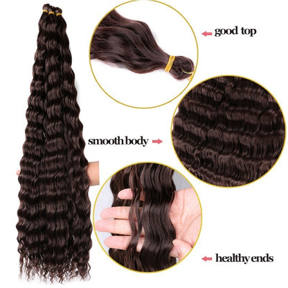 Deep Wave Curly Crochet Braiding Hair for Women