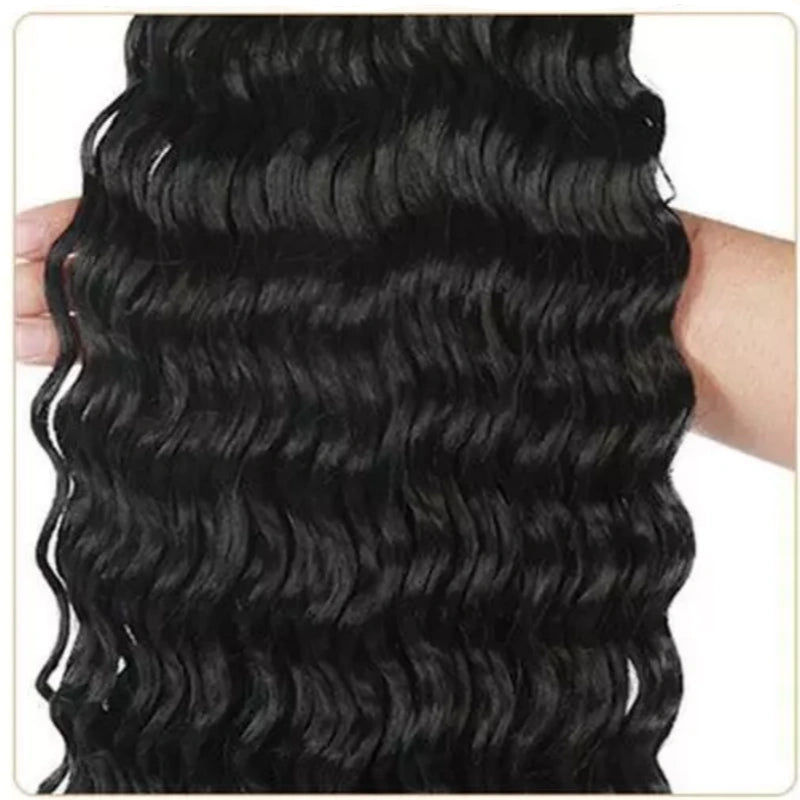 Deep Wave Curly Crochet Braiding Hair for Women