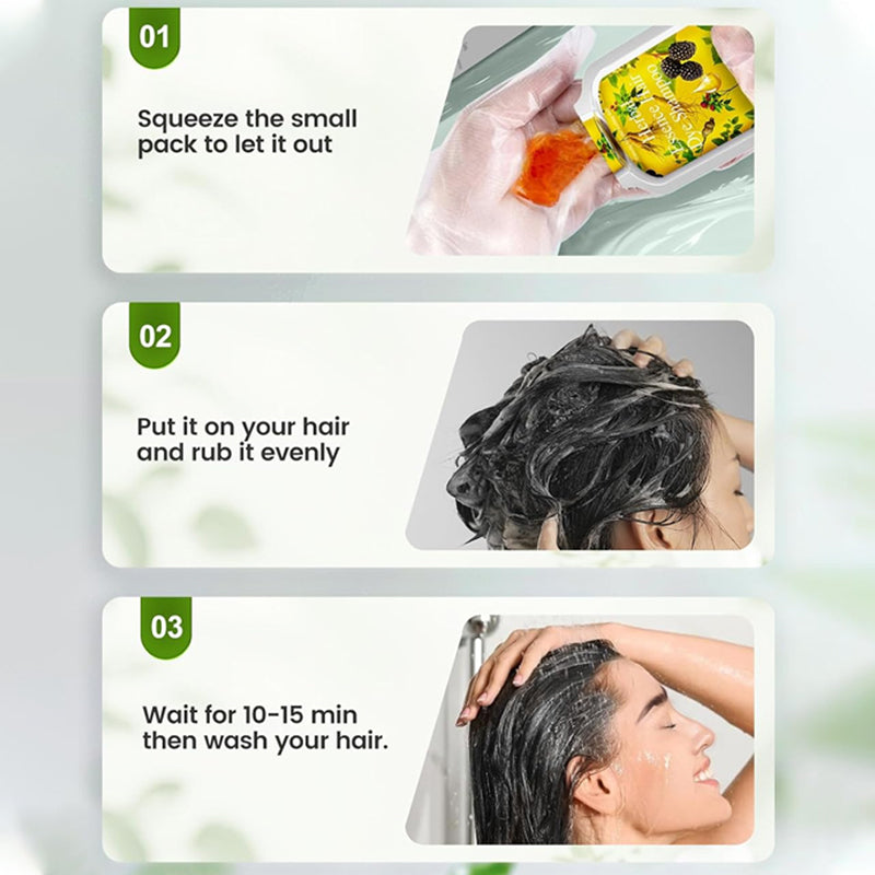 Natural Black Hair Dye Shampoo