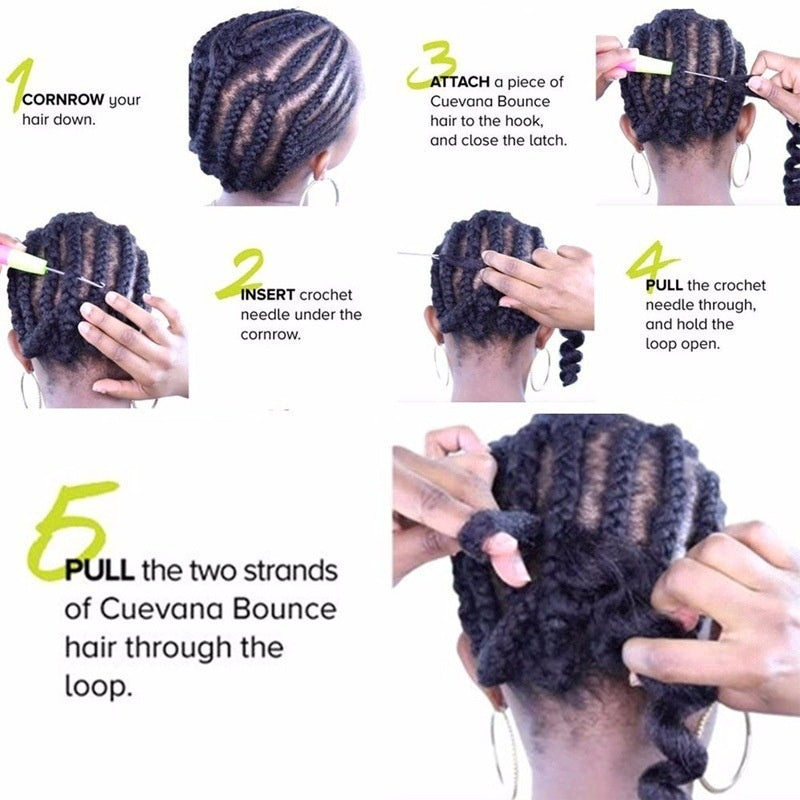 Deep Wave Curly Crochet Braiding Hair for Women
