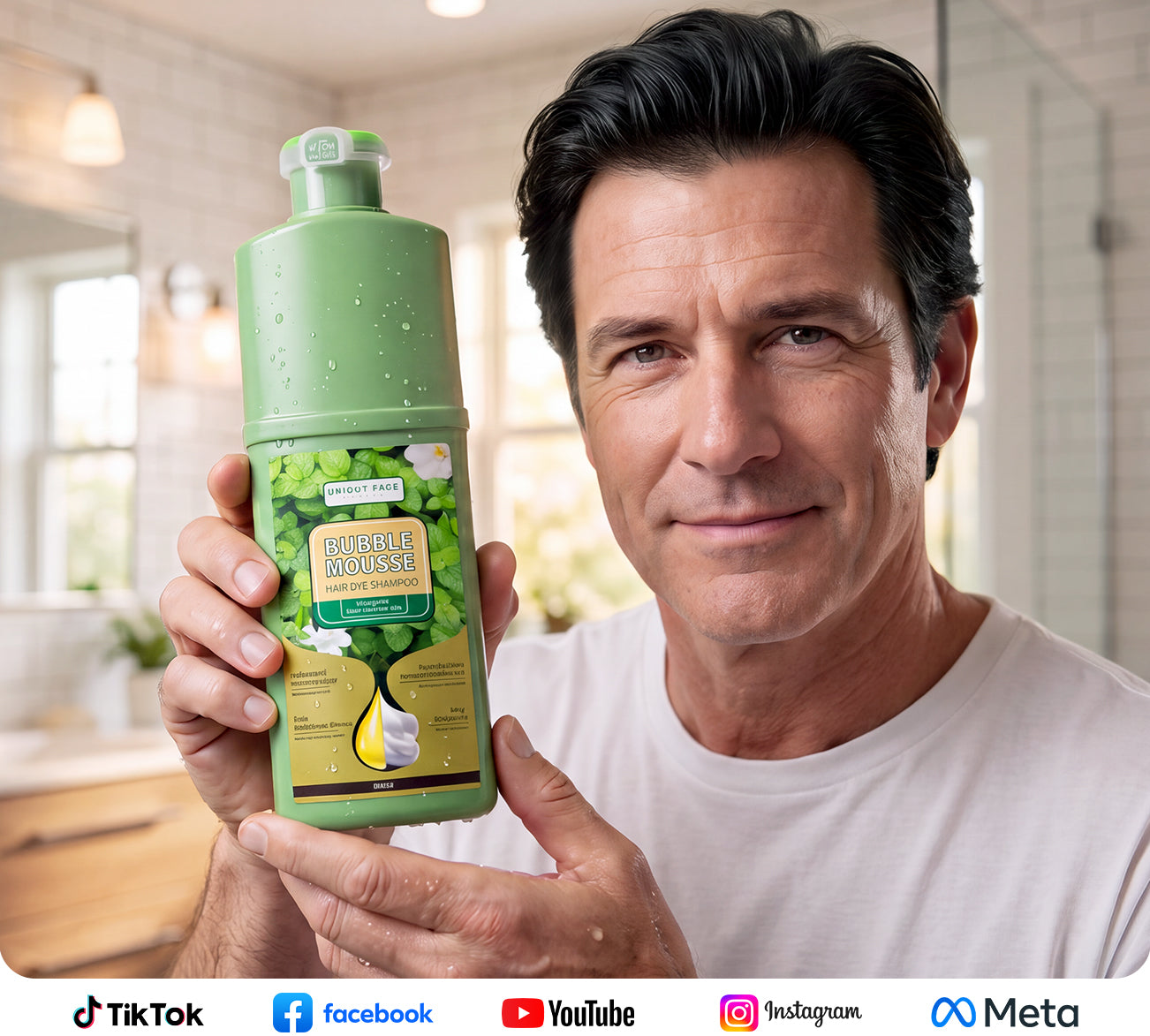 Plant-based foam hair dye