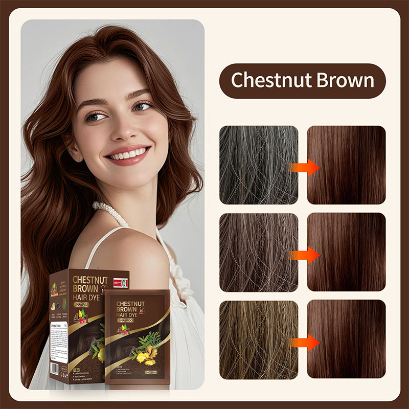 🥳2026 HOT SALE🥳💞50K+ SOLD! 🌸🌿 4‑in‑1 Herbal Hair Dye Shampoo – cleans, conditions, colours & repairs in one wash. Covers greys root‑to‑tip. Plant‑based, gentle formula – no messy mixing, no salon visits! 💇‍♀️✨